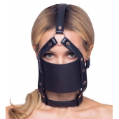 Черный намордник с кляпом-шаром Head Harness With A Gag - Orion - купить с доставкой в Южно-Сахалинске