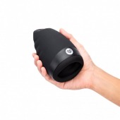 Черный вибромастурбатор для мужчин с подогревом - Pink Vibe - в Южно-Сахалинске купить с доставкой