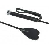 Чёрный стек с шлепком-сердечком - 70 см. - Sitabella - купить с доставкой в Южно-Сахалинске