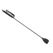 Чёрный стек с шлепком-сердечком - 70 см. - Sitabella - купить с доставкой в Южно-Сахалинске