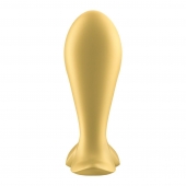 Золотистый анальный вибростимулятор Intensity Plug - Satisfyer - в Южно-Сахалинске купить с доставкой