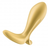 Золотистый анальный вибростимулятор Intensity Plug - Satisfyer - в Южно-Сахалинске купить с доставкой
