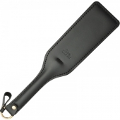 Черная кожаная шлепалка SitaBlack - 30 см. - Sitabella - купить с доставкой в Южно-Сахалинске