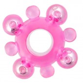 Эрекционное кольцо c бусинками - Toyfa Basic - в Южно-Сахалинске купить с доставкой