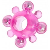 Эрекционное кольцо c бусинками - Toyfa Basic - в Южно-Сахалинске купить с доставкой