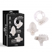 Набор из 3 прозрачных эрекционных колец с вибрацией Teasers Ring Kit - Chisa - в Южно-Сахалинске купить с доставкой