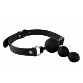 Силиконовый кляп-ёлочка на кожаных ремешках - Sitabella - купить с доставкой в Южно-Сахалинске