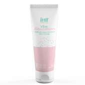 Лубрикант на водной основе Vibe Sensation с клубничным вкусом и легким вибрирующим эффектом - 50 гр. - INTT - купить с доставкой в Южно-Сахалинске