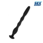 Черный силиконовый уретральный стимулятор - 10 см. - Sex Expert - купить с доставкой в Южно-Сахалинске