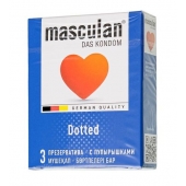 Презервативы с пупырышками Masculan Dotted - 3 шт. - Masculan - купить с доставкой в Южно-Сахалинске