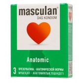 Презервативы анатомической формы Masculan Anatomic - 3 шт. - Masculan - купить с доставкой в Южно-Сахалинске