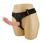 Гладкий фаллоимитатор с крупной головкой на ремешках - 19,7 см. - Baile - купить с доставкой в Южно-Сахалинске