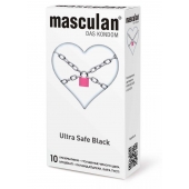 Ультрапрочные презервативы Masculan Ultra Safe Black - 10 шт. - Masculan - купить с доставкой в Южно-Сахалинске