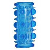 Голубая насадка с шипами и шишечками LUST CLUSTER - Dream Toys - в Южно-Сахалинске купить с доставкой