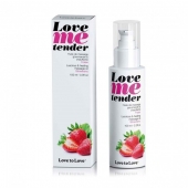 Съедобное согревающее массажное масло Love Me Tender Strawberry с ароматом клубники - 100 мл. - Love to Love - купить с доставкой в Южно-Сахалинске