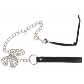 Зажим для половых губ с поводком Pussy Clamp With A Leash - Orion - купить с доставкой в Южно-Сахалинске