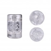 Прозрачный двусторонний мастурбатор Joy Cup - вагина и анус - Erokay - в Южно-Сахалинске купить с доставкой