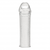 Текстурированная насадка на пенис Clear Textured Penis Enhancing Sleeve Extension - 16,5 см. - BlueLine - в Южно-Сахалинске купить с доставкой