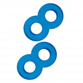 Комплект из 2 эрекционных колец-восьмерок 2-Pack Duo Cock And Ball Stamina Enhancement Ring - BlueLine - в Южно-Сахалинске купить с доставкой