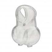 Прозрачная насадка-утяжка для мошонки Ball Sheath With Compression Cock Support - BlueLine - в Южно-Сахалинске купить с доставкой