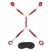 Красная фиксация на матрас Classic Bedspreader - Lux Fetish - купить с доставкой в Южно-Сахалинске