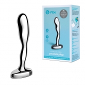 Стальной стимулятор простаты Stainless Steel Prostate Plug - 11,5 см. - b-Vibe - в Южно-Сахалинске купить с доставкой