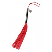 Красно-черная кожаная плеть - 50 см. - Pecado - купить с доставкой в Южно-Сахалинске