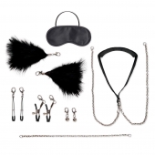 Большой эротический набор из 12 предметов Interchangeable Collar   Nipple Clips Set - Lux Fetish - купить с доставкой в Южно-Сахалинске