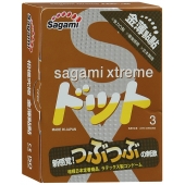 Презервативы Sagami Xtreme FEEL UP с точечной текстурой и линиями прилегания - 3 шт. - Sagami - купить с доставкой в Южно-Сахалинске