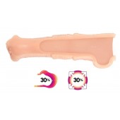 Телесная фантазийная насадка на член Cock Sleeve Size L - KOKOS - в Южно-Сахалинске купить с доставкой