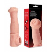 Телесная фантазийная насадка на член Cock Sleeve Size L - KOKOS - в Южно-Сахалинске купить с доставкой