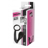 Черное эрекционное кольцо с анальной пробкой Anal Plug With Cockring - Dream Toys - в Южно-Сахалинске купить с доставкой