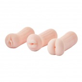 Набор из 3 мастурбаторов The Girl Next Door Tina - Dream Toys - в Южно-Сахалинске купить с доставкой