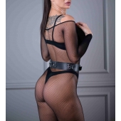 Черный кожаный пояс Sex Game - БДСМ Арсенал - купить с доставкой в Южно-Сахалинске