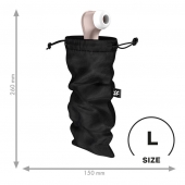 Черный мешочек для хранения игрушек Treasure Bag L - Satisfyer - купить с доставкой в Южно-Сахалинске