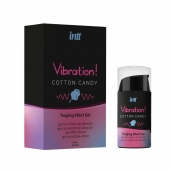 Жидкий вибратор Vibration Cotton Candy с ароматом сахарной ваты - 15 мл. - INTT - купить с доставкой в Южно-Сахалинске