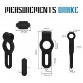 Черное двойное эрекционное виброкольцо Rooster Drake - Velv or - в Южно-Сахалинске купить с доставкой