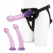 Тренировочный набор с тремя насадками Pegging Training Set - Lux Fetish - купить с доставкой в Южно-Сахалинске