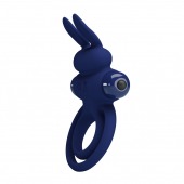 Синее эрекционное кольцо с вибростимуляцией клитора Powerful Ring - Baile - в Южно-Сахалинске купить с доставкой