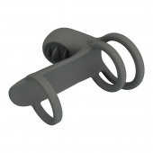 Серая насадка на пенис с 12 режимами вибрации - Baile - в Южно-Сахалинске купить с доставкой