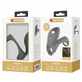 Серая насадка для пениса с вибростимуляцией - Baile - в Южно-Сахалинске купить с доставкой