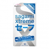 Презервативы Sagami Xtreme Ultrasafe с двойным количеством смазки - 10 шт. - Sagami - купить с доставкой в Южно-Сахалинске