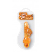 Оранжевый вибратор-реалистик JELLY JOY 7INCH 10 RHYTHMS ORANGE - 17,5 см. - Dream Toys