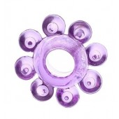 Мягкая фиолетовая гелевая насадка - Toyfa Basic - в Южно-Сахалинске купить с доставкой