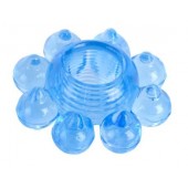 Голубая гелевая насадка-цветок - Toyfa Basic - в Южно-Сахалинске купить с доставкой