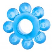 Голубая гелевая насадка-цветок - Toyfa Basic - в Южно-Сахалинске купить с доставкой