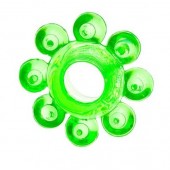 Зеленое эрекционное кольцо-цветок - Toyfa Basic - в Южно-Сахалинске купить с доставкой