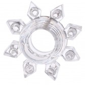 Прозрачное гелевое эрекционное кольцо-звезда - Toyfa Basic - в Южно-Сахалинске купить с доставкой