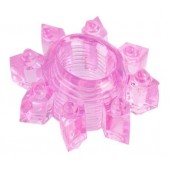 Розовое гелевое эрекционное кольцо-звезда - Toyfa Basic - в Южно-Сахалинске купить с доставкой