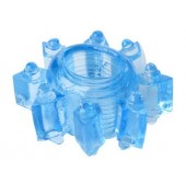 Голубая гелевая насадка-звезда - Toyfa Basic - в Южно-Сахалинске купить с доставкой